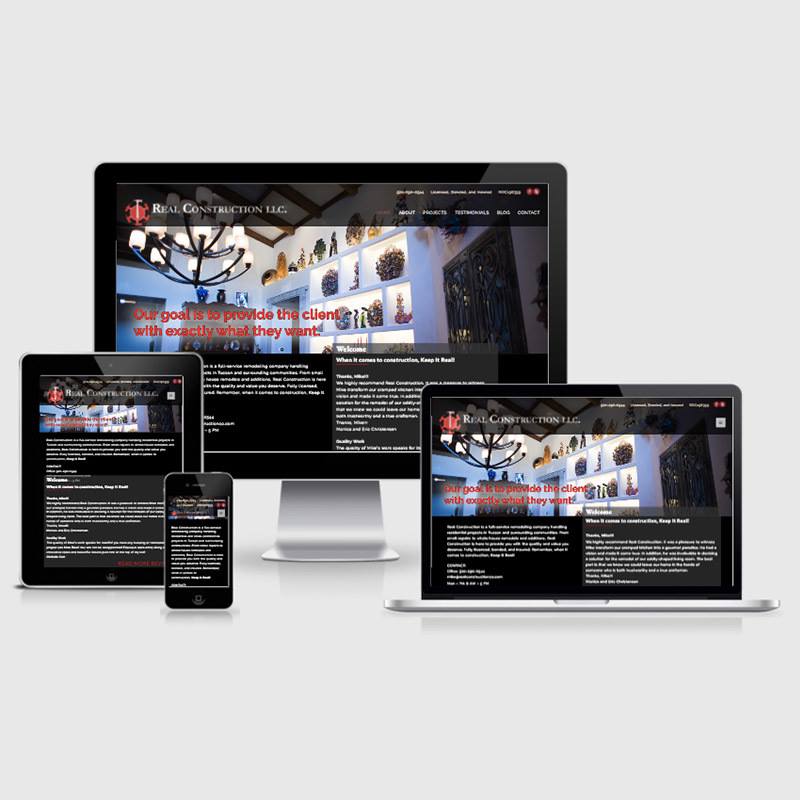 real construction new website design usability mobile desktop tablet image