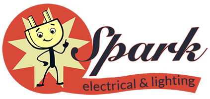 spark electrical logo design orange and yellow image
