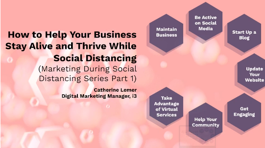 how to help your business stay alive and thrive while social distancing vlog image