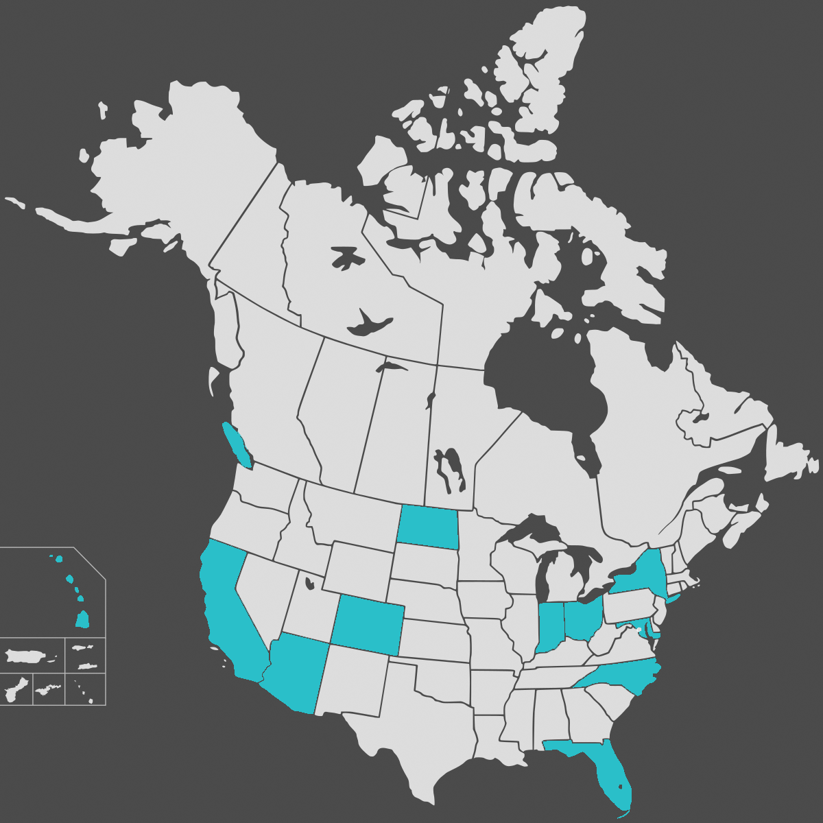 map of clients in north america image