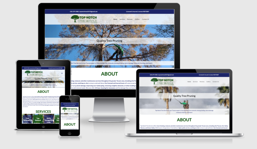website design top notch trees image