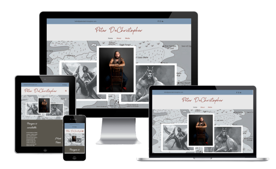 Peter DeChristopher website design image