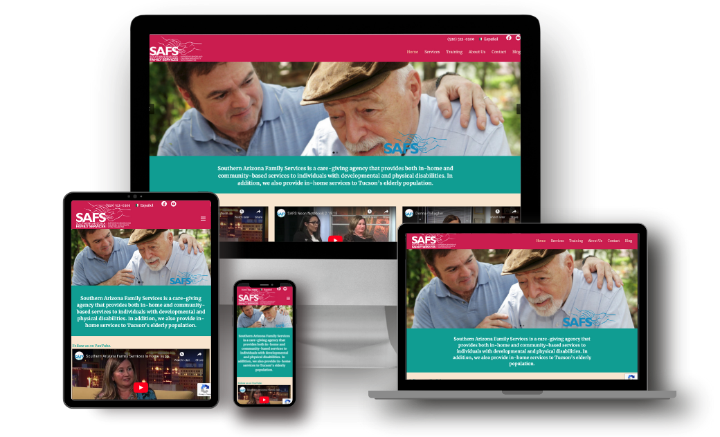 SAFS website design layout image