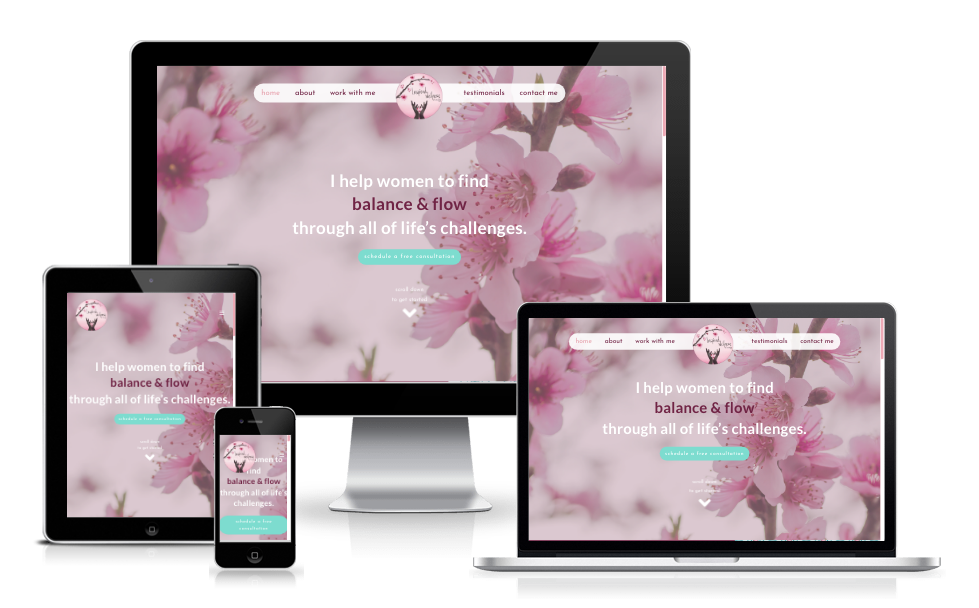 inspired wellness website design image