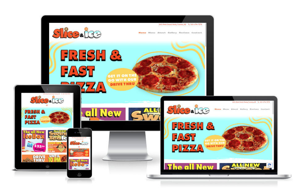 slice and ice website design image