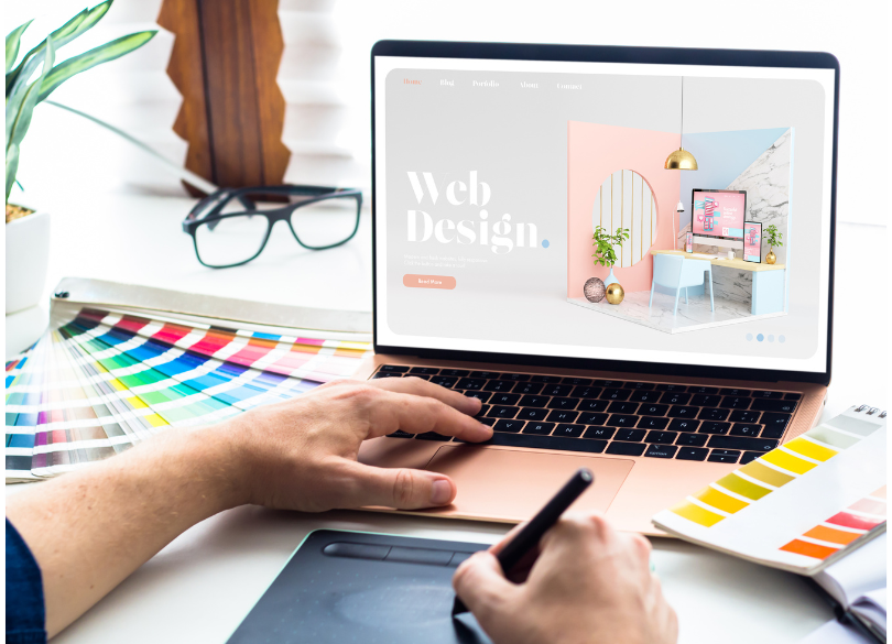 website design laptop image