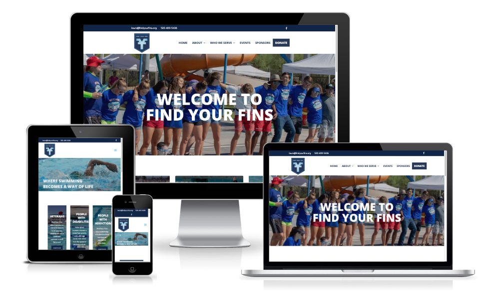 Find Your Fins website design image