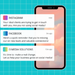 social media leads with phone and notifications image