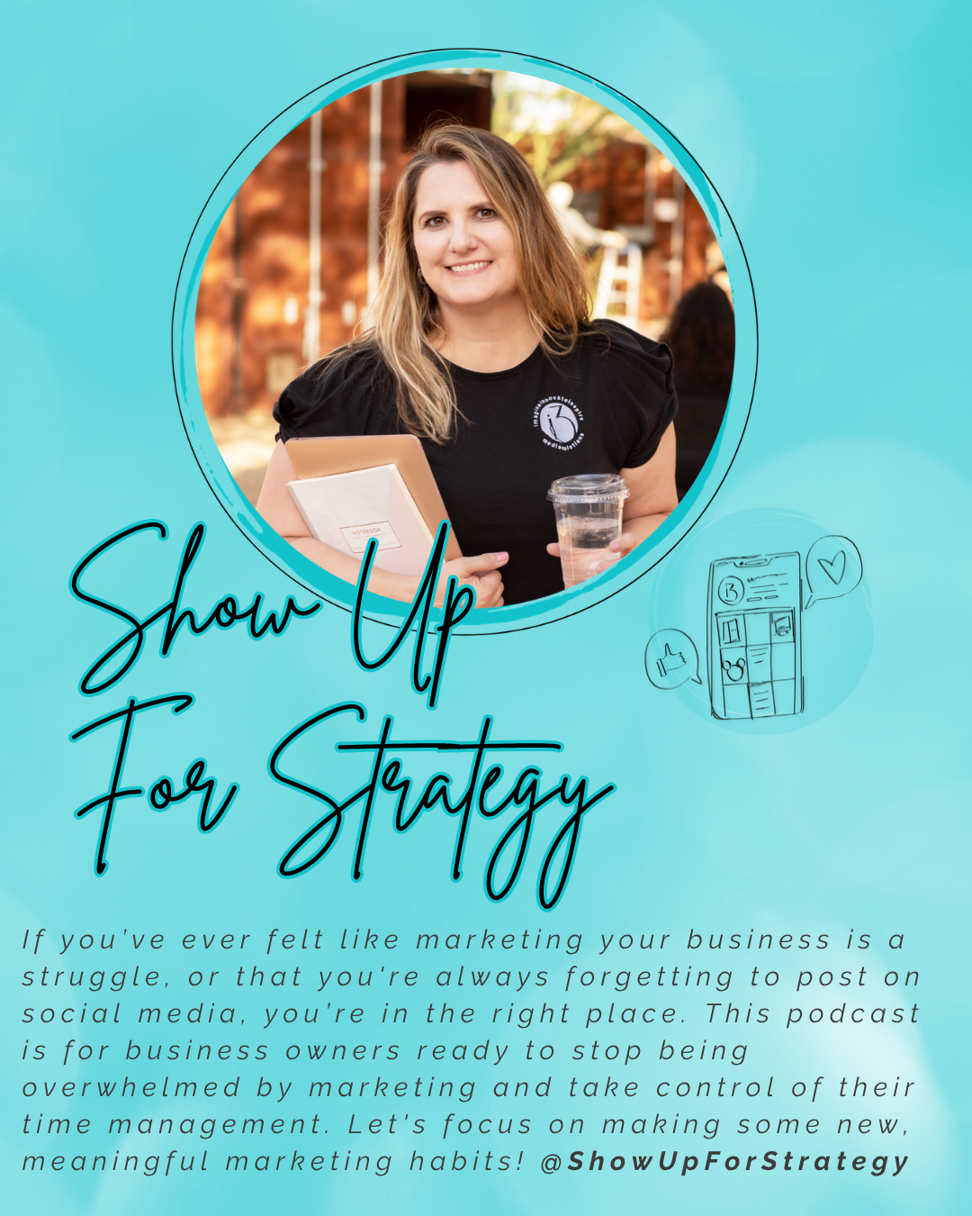 show up for strategy podcast image