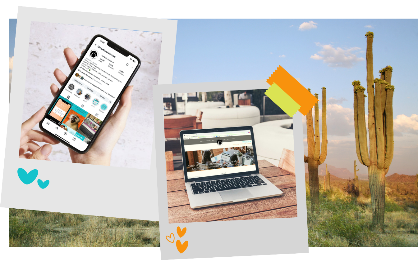 digital marketing portfolio polaroids image